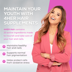 Image 4 for 4Her Hair Supplements For Women 60 Vegan Tablets