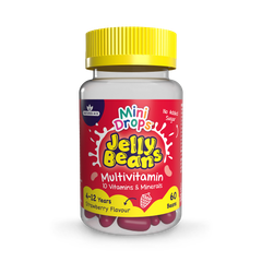 Image 1 for Mini Drops Jelly Beans Multivitamin Strawberry Flavour 60 Beans
