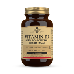 Image 1 for Vitamin D3 (Cholecalciferol) 1000 Iu (25 µg) 180 Tablets