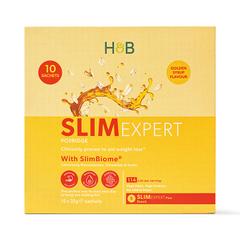Image 1 for Holland & Barrett SlimExpert Golden Syrup Flavour Porridge 10 Sachets