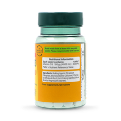 Image 2 for Vitamin D3 4000 I.U. 100ug 120 Tablets