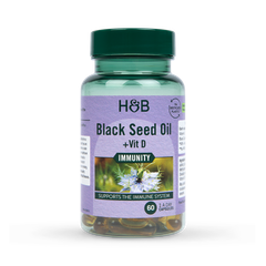 Image 1 for Black Seed Oil +Vit D 60 Capsules