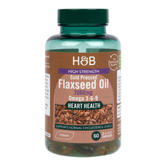 Image 1 for Vegan High Strength Flaxseed Triple Omega 3-6-9 Oil 60 Capsules