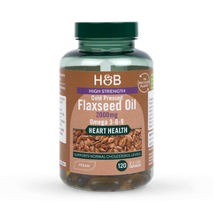 Image 1 for Vegan High Strength Flaxseed Triple Omega 3-6-9 Oil 120 Capsules