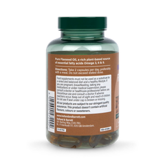Image 2 for Vegan High Strength Flaxseed Triple Omega 3-6-9 Oil 120 Capsules