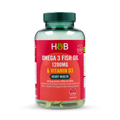 Image 1 for Omega 3 Fish Oil + D3 1200mg 120 Capsules