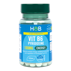 Image 1 for High Strength Vitamin B6 + Pyridoxine 100mg 120 Tablets