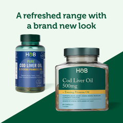 Image 4 for Pure Cod Liver Oil with Evening Primrose Oil 500mg 60 Capsules