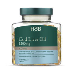Image 1 for Pure Cod Liver Oil & Garlic 60 Capsules