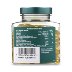 Image 2 for Pure Cod Liver Oil & Garlic 60 Capsules