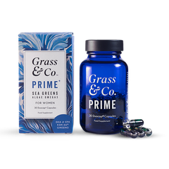 Image 1 for Grass & Co PRIME Sea Greens Algae Omega-3 for Women 30 Vegan Capsules