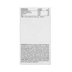 Image 4 for Zinc Plus Blended with Vitamins B1, B2 & B6 30 Capsules.